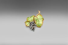 Tahitian Keshi Pearls and Enamel Grapes Brooch-20200811-BUNDA_2207200053